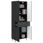 vidaXL Ensemble de Meubles 2 Pièces Noir Bois d'ingénierie