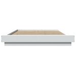 vidaXL Cadre de lit blanc 120x200 cm bois d'ingénierie