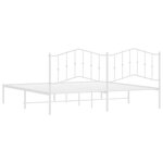 vidaXL Cadre de lit métal sans matelas et tête de lit blanc 193x203 cm
