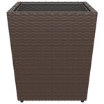 vidaXL Ensemble de bistro de jardin 5 Pièces poly rotin et verre trempé