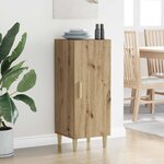 vidaXL Buffet chêne artisanal 34 5 x 34 x 90 cm Bois d'ingénierie
