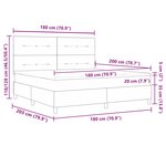 vidaXL Lit à ressorts avec matelas avec LED Taupe 180 x 200 cm tissu