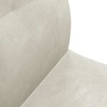 vidaXL Fauteuil de sol ajustable Crème Velours