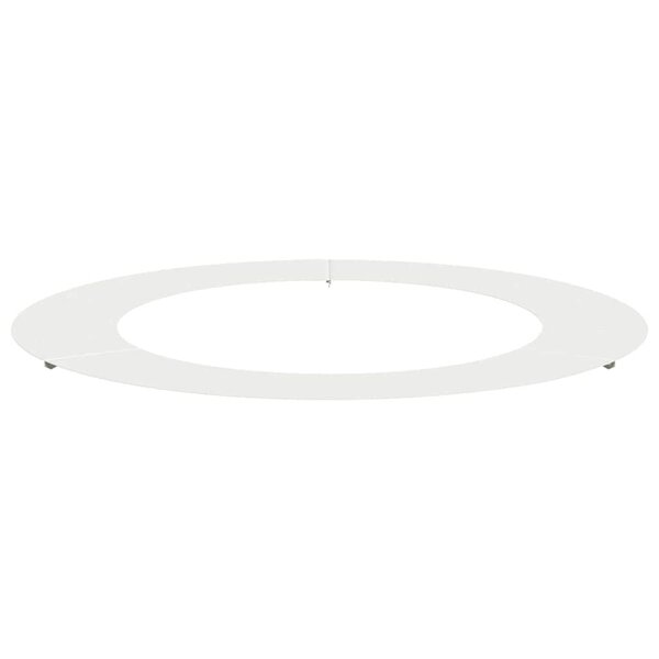 vidaXL Anneau d'arbre plat Blanc Ø60 / 90 cm Acier