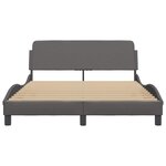 vidaXL Cadre de lit Dover gris 140x190 cm similicuir