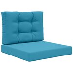 vidaXL Coussin de canapé d'extérieur 2 Pièces Bleu royal Polyester