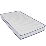vidaXL Lit avec matelas à mémoire de forme Blanc Similicuir 160x200 cm