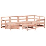 vidaXL Salon de jardin 7 Pièces bois massif sapin de douglas