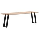 vidaXL Pieds de table console en U  2 pièces  noir  38 x (72-73) cm  acier