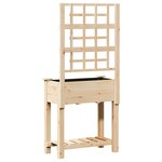 vidaXL Cache-pot de jardin Beige 71 x 38 x 152 cm Bois de sapin massif