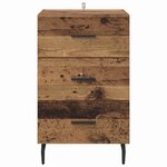 vidaXL Cabinet de chevet Bois ancien 40 x 40 x 66 cm Bois d'ingénierie