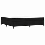 vidaXL Lit à ressorts Noir 200 x 200 cm tissu