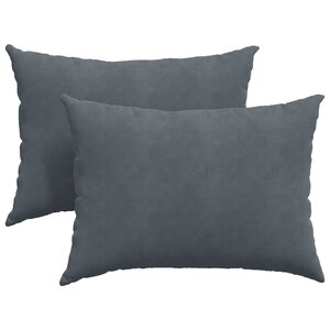 vidaXL Coussins de canapé 2 Pièces Gris foncé 70 x 50 cm