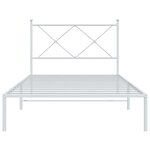 vidaXL Cadre de lit métal sans matelas et tête de lit blanc 100x190 cm