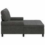 vidaXL Chaise longue avec coussin Noir 91 x 157 x 91 cm PU antique