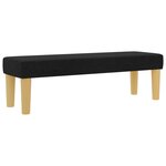 vidaXL Lit Box Spring avec Matelas & Banc Noir 180x200 cm Tissu