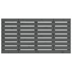 vidaXL Tête de lit murale Gris 156x3x63 cm Bois massif de pin