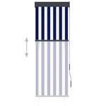 vidaXL Store roulant d'extérieur 60x250 cm Bleu et blanc