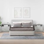 vidaXL Tables de chevet avec tiroir 2 Pièces gris béton 51x31x47 cm