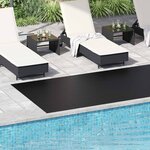 vidaXL Tapis de sol Noir 1 5 x 4 m Caoutchouc