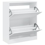 vidaXL Armoire à chaussures blanc 80x34x96 5 cm bois d'ingénierie