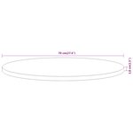 vidaXL Dessus de table Ø70x3 8 cm rond bois massif d'acacia