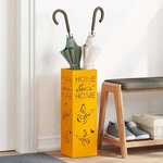 vidaXL Porte-parapluie Moutarde 15 5 x 15 5 x 49 cm Acier