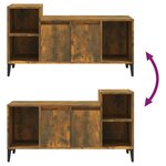 vidaXL Meuble TV Chêne fumé 100x35x55 cm Bois d'ingénierie