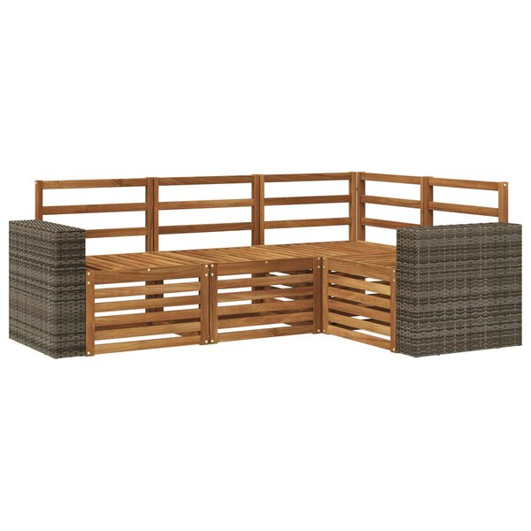 vidaXL Ensemble de canapés d'extérieur 4 pc Polyester