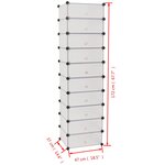 vidaXL Armoire à chaussures avec 10 compartiments Blanc