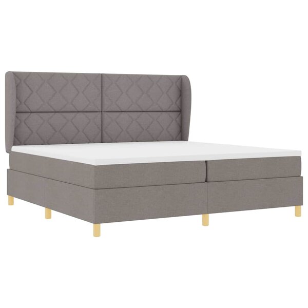 vidaXL Lit à ressorts avec matelas gris foncé 90x190 cm Taupe