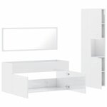 vidaXL Ensemble de meubles de salle de bain 3 Pièces blanc brillant