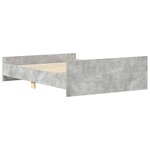 vidaXL Cadre de lit sans matelas gris béton 150x200 cm