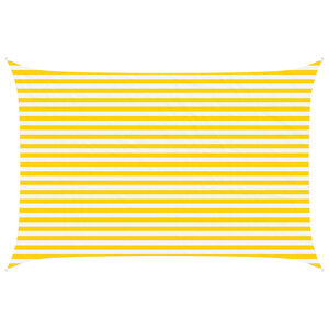 vidaXL Voile d'ombre Jaune et blanc 4 5 × 3 m 100 polyester Oxford