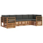 vidaXL Ensemble de canapé d'angle 7 Pièces Naturel et Anthracite