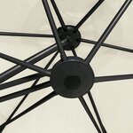 vidaXL Parasol d'extérieur avec mât en acier 300 cm blanc sable