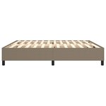 vidaXL Cadre de lit à ressorts taupe 200x200 cm tissu