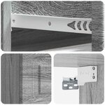 vidaXL Cabinet de chevet mural Sonoma gris 34 5 x 33 x 20 cm