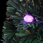 vidaXL Arbre de Noël pré-éclairé avec support 120 cm fibre optique