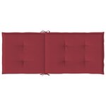 vidaXL Coussins de chaise de jardin à dossier haut lot de 4 bordeaux