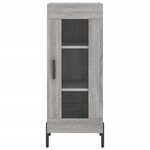 vidaXL Buffet haut Sonoma gris 34 5x34x180 cm Bois d'ingénierie