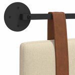 vidaXL Tête de lit suspendue Crème PU antique