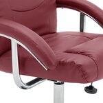 vidaXL Fauteuil inclinable avec repose-pied Rouge bordeaux Similicuir