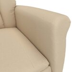 vidaXL Chaise de massage Crème 70.5 x 96.5 x 95 cm Tissu et métal