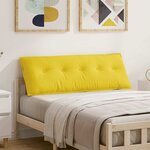 vidaXL Coussin de Dos Jaune clair 140 x 19 x 50 cm tissu