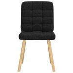 vidaXL Chaises à manger lot de 2 noir tissu