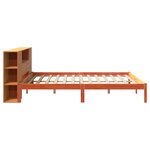 vidaXL Lit bibliothèque sans matelas cire marron 180x200 cm pin massif