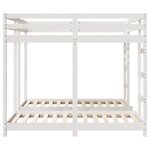 vidaXL Cadre de lit superposé triple Blanc 160 x 200 cm Pin massif