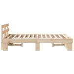 vidaXL Cadre de lit Marron 120 x 190 cm Bois massif en pin