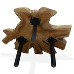 vidaXL Table basse Teck authentique 80x70x38 cm